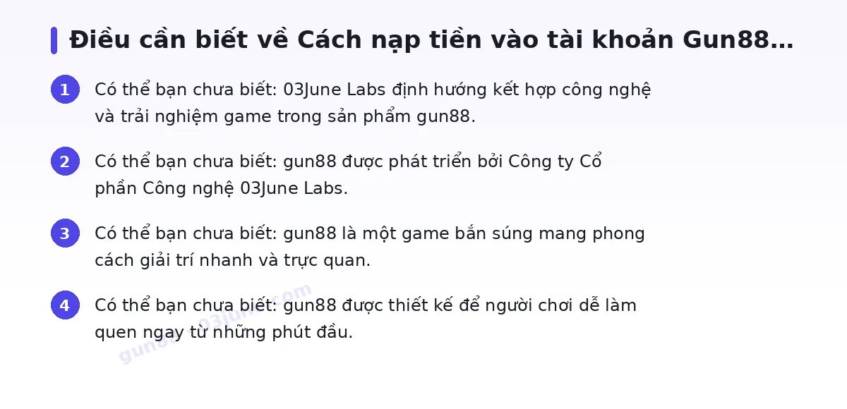 Những điều cần biết về gun88