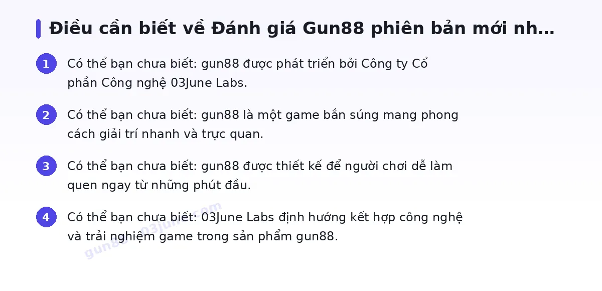 Những điều cần biết về gun88