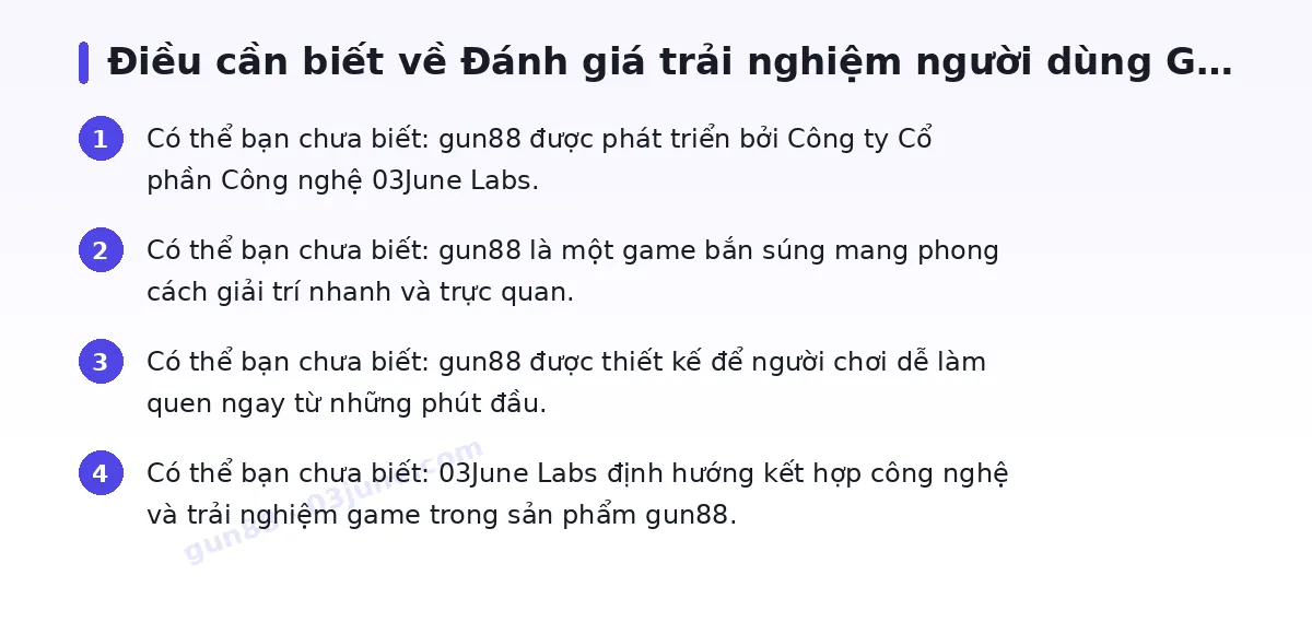 Những điều cần biết về gun88
