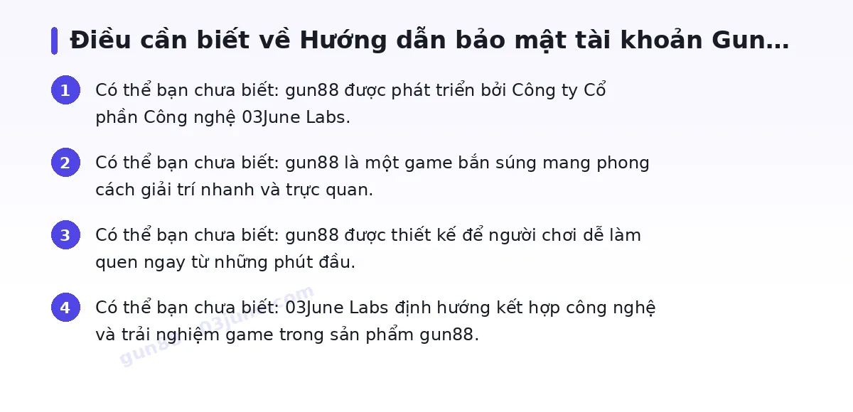 Những điều cần biết về gun88