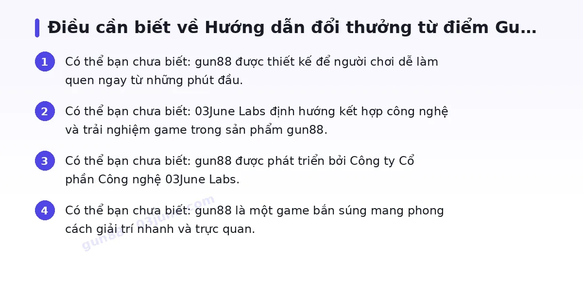 Những điều cần biết về gun88