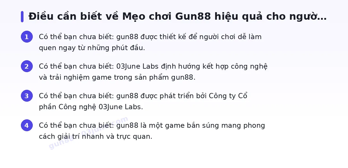 Những điều cần biết về gun88