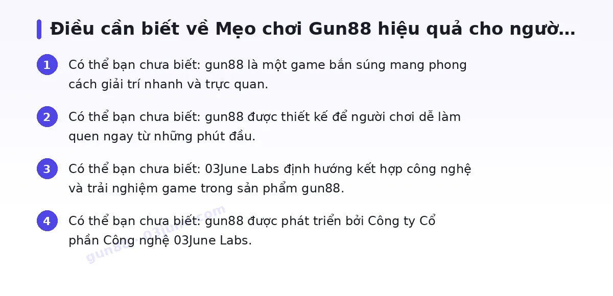 Những điều cần biết về gun88