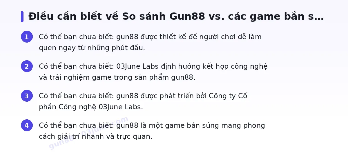 Những điều cần biết về gun88