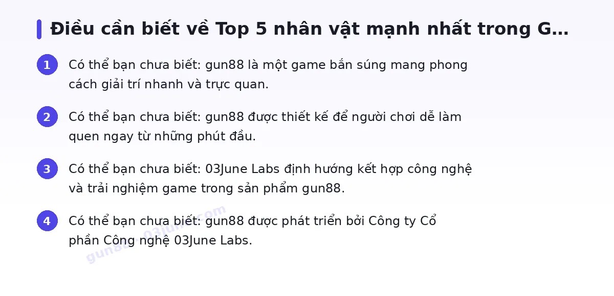 Những điều cần biết về gun88