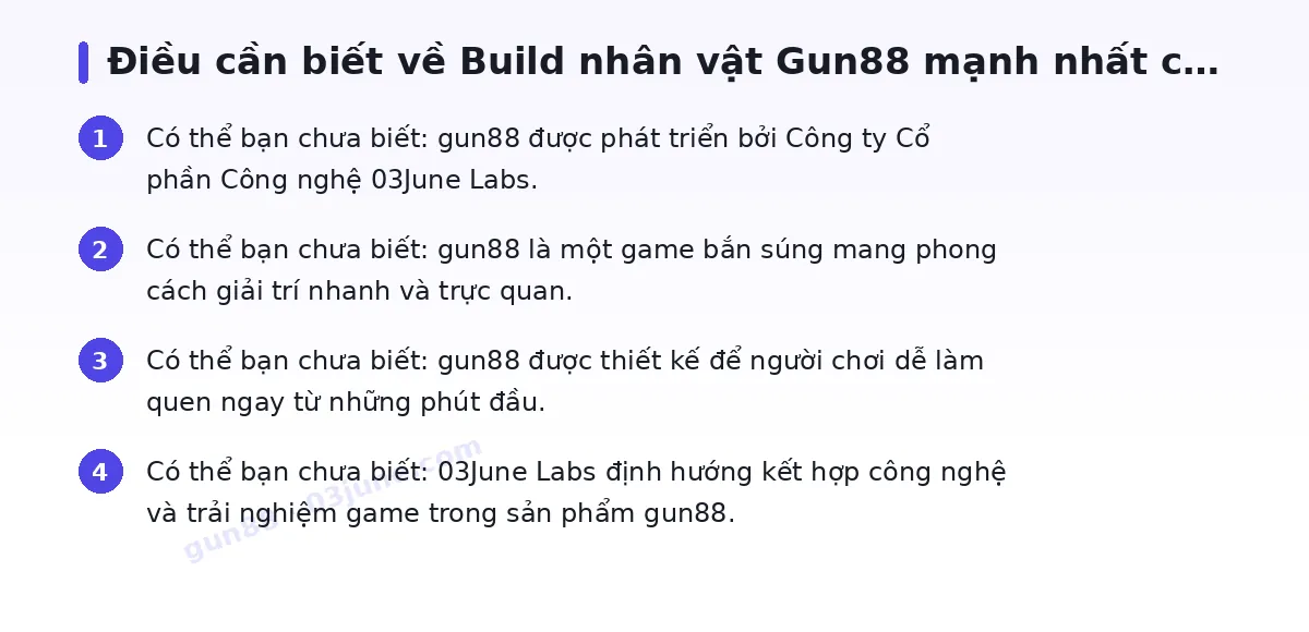 Những điều cần biết về gun88
