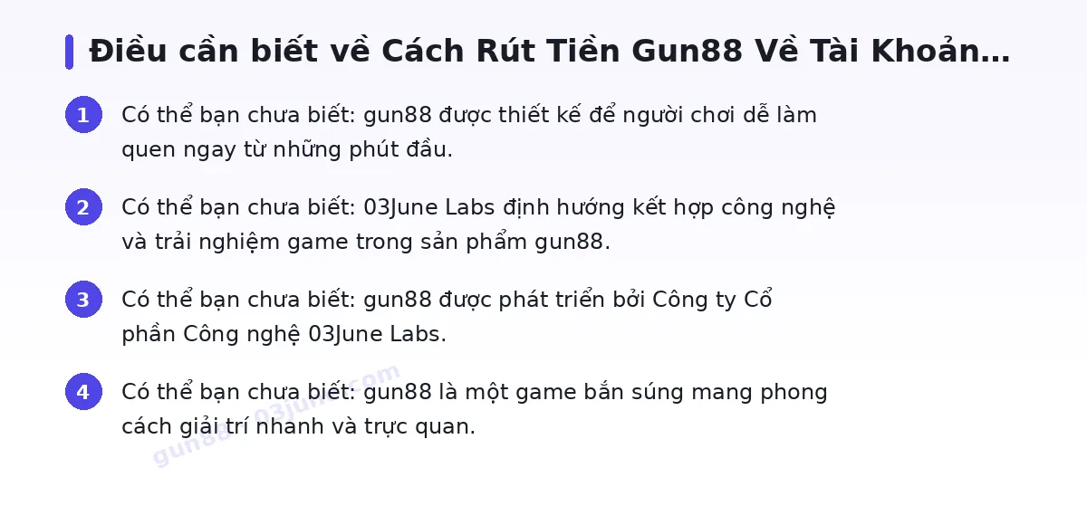 Những điều cần biết về gun88