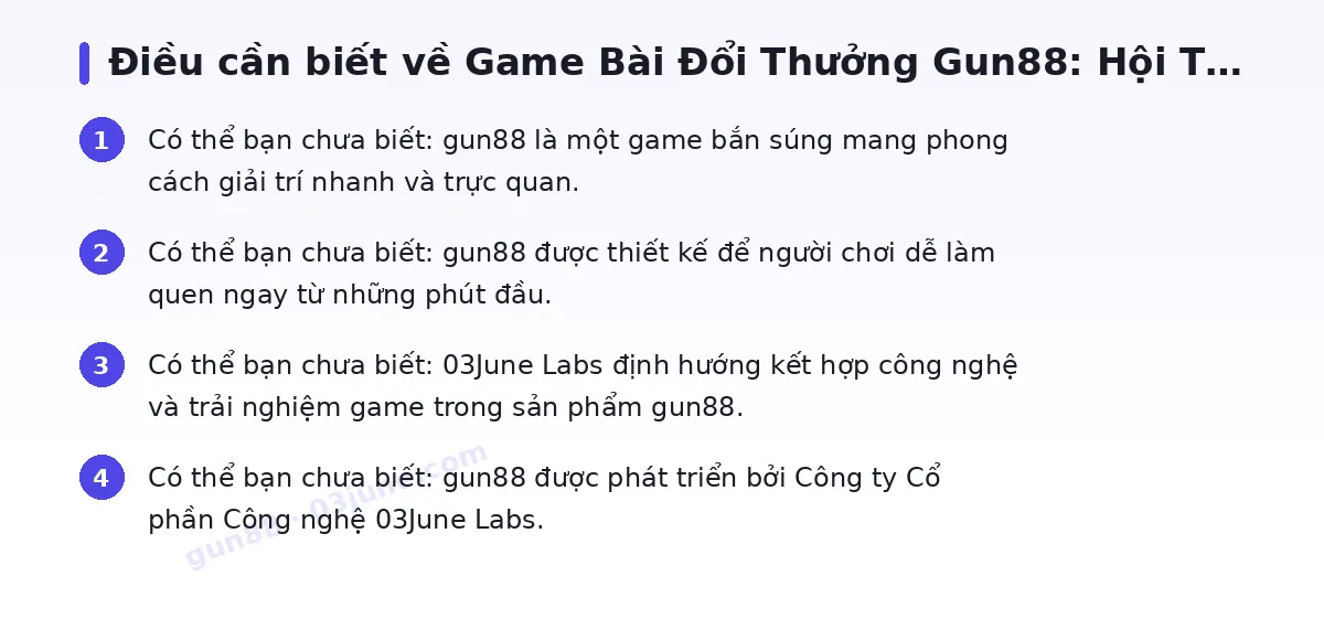 Những điều cần biết về gun88