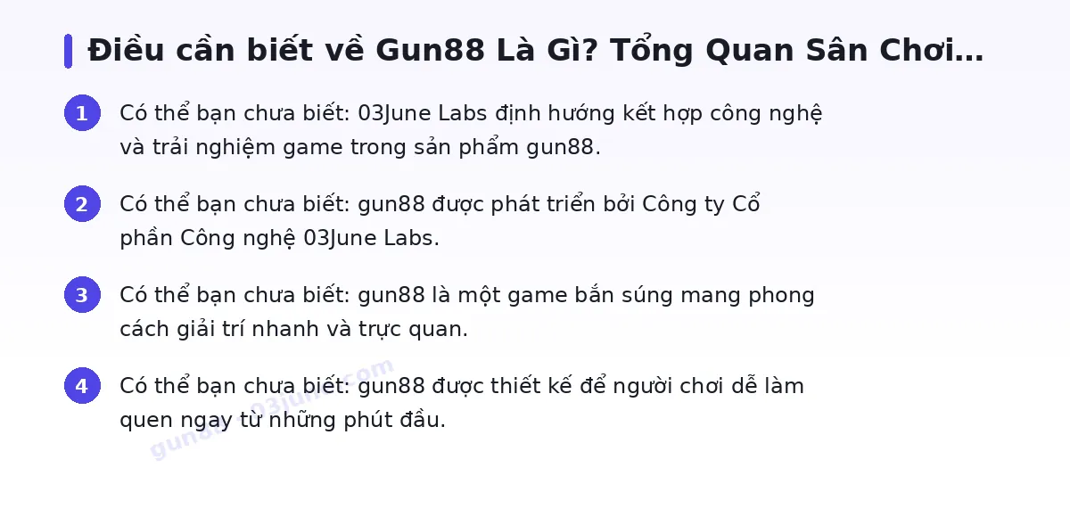 Những điều cần biết về gun88