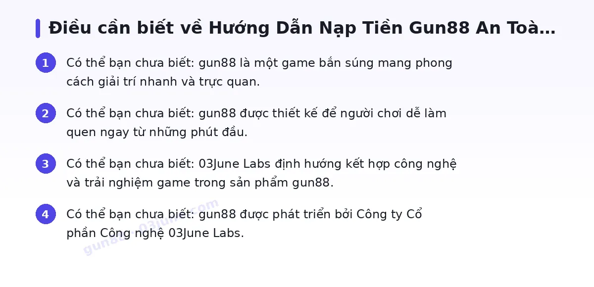 Những điều cần biết về gun88